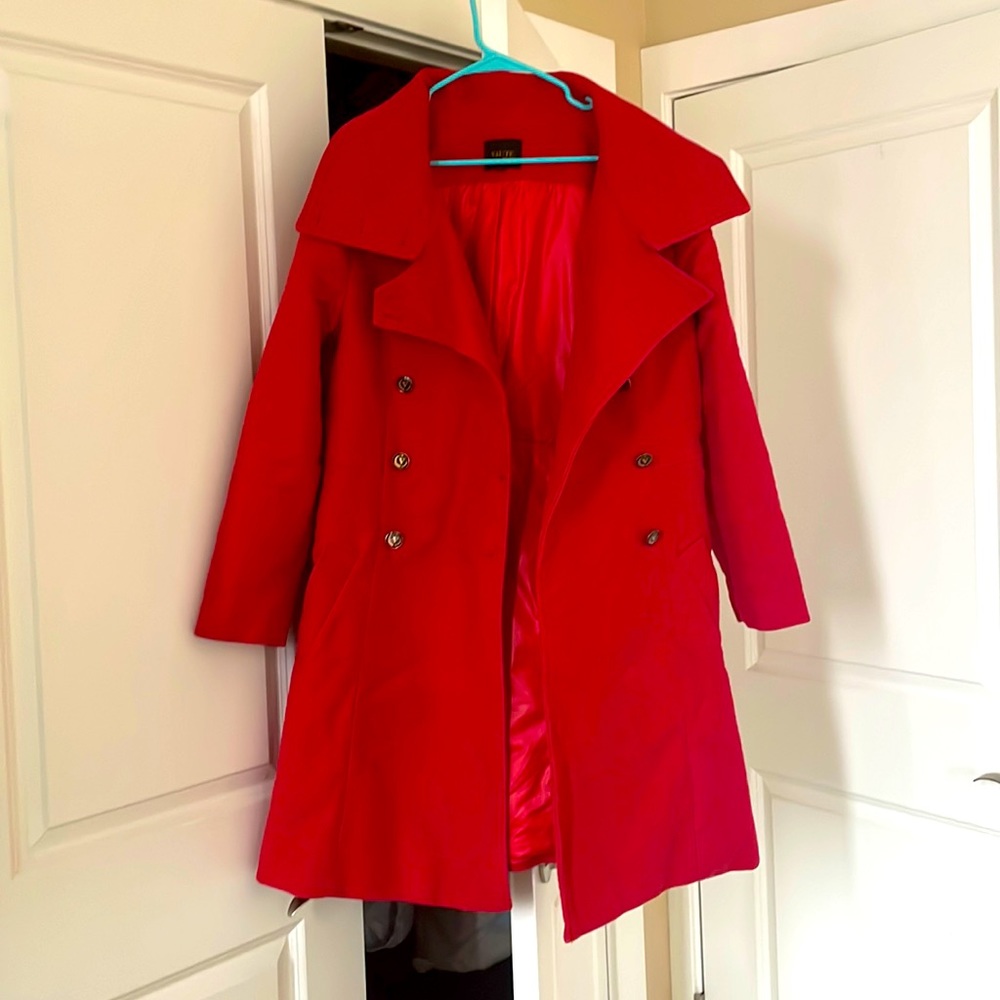 Vaute Couture Vibrant Red Trench Coat